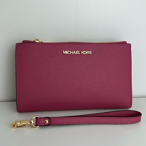 NWT Michael Kors Double Zip wristlet wallet - Picture 4 of 14